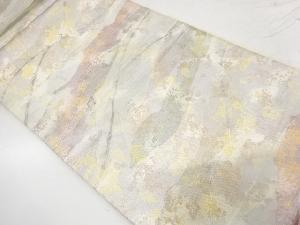 アンティーク　引箔抽象模様織出し袋帯（材料）